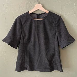 AnnTaylor suiting top with back zipper